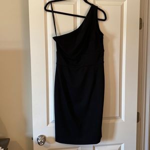 Calvin Klein One Shoulder Black Dress